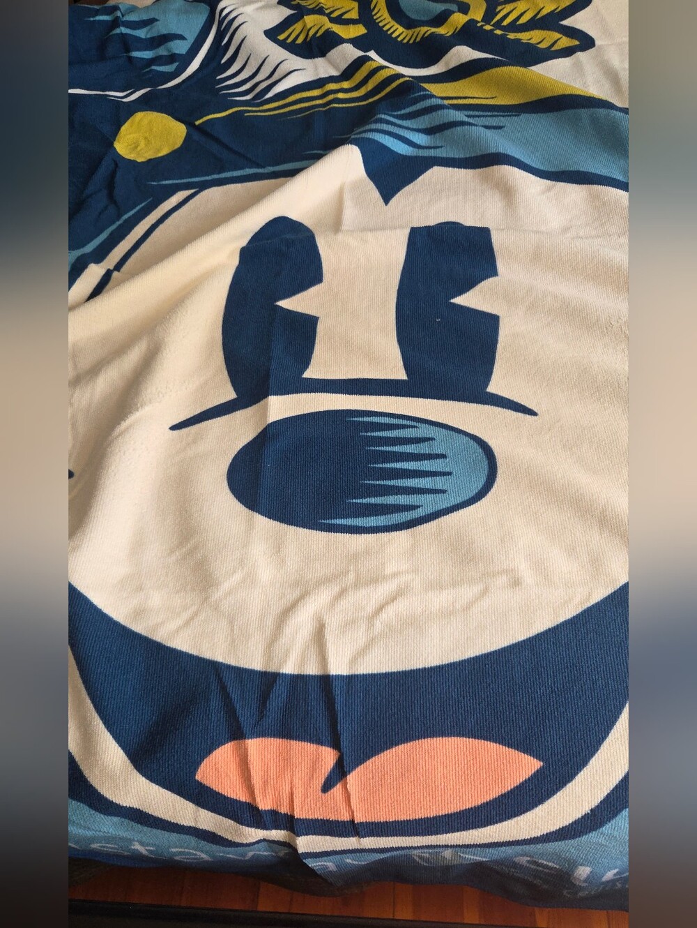 Disney Cruise Line Castaway Club Towel Blanket - Blue White